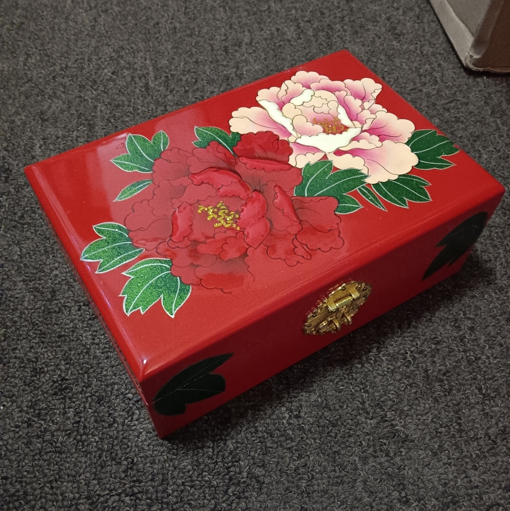 Red lacquer jewelery box!